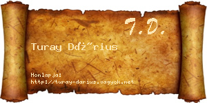 Turay Dárius névjegykártya